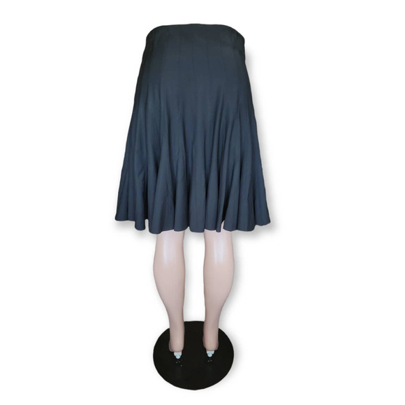 Club Monaco Wool Blend Fit And Flare Knee Length Skirt Size 6 Black - Picture 4 of 8
